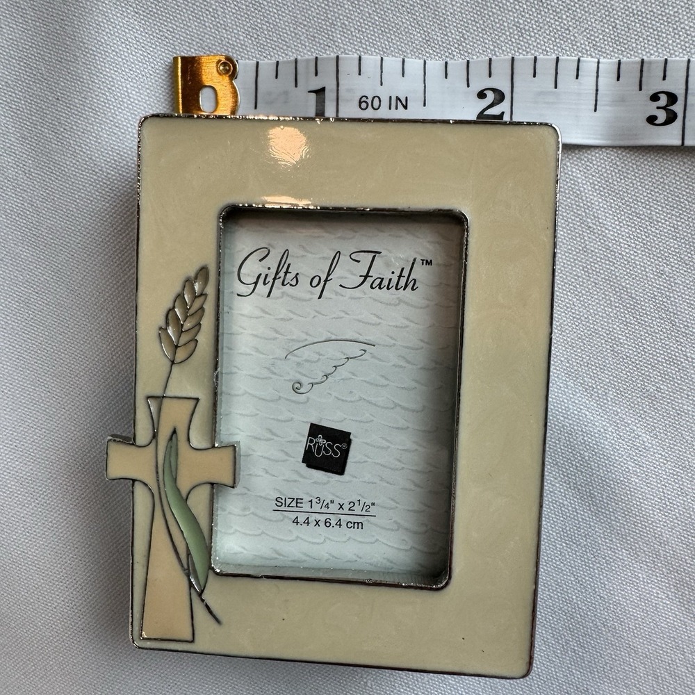 Russ Gifts of Faith Mini Picture Frame Cross Christian Baptism Confirmation Gift - Picture 7 of 7